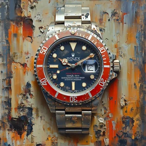⌚ Rolex Watch Art 🖼️ | 24x24"| Museum Giclée Print 🎨 | ✍️ 1/25 | COA 🧾 | V57 - Picture 1 of 7