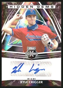 2022 Elite Extra Edition Hidden Gems Autographs Black #37 Kyle Crigger