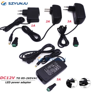 DC12V TO AC100-240V lighting Transformes output 12V 1A 2A 3 5A LED Power Adapter - Picture 1 of 10