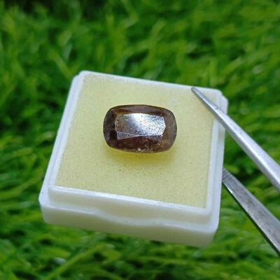 5 Carats Cusion Cut Chocolate Brown Or Wenge Color Natural Rare Axinite Gemstone - Image 1 of 4