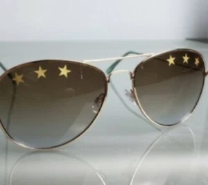 Juicy couture womens star print silver frame aviator sunglasses new - Picture 1 of 7