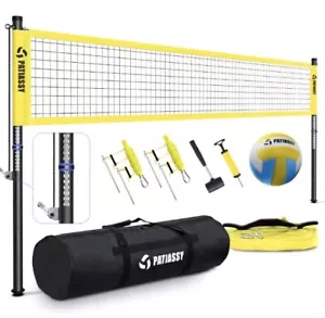 Juego de red de voleibol profesional portátil con postes de aluminio de altura ajustable - Imagen 1 de 10