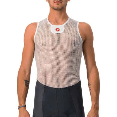 Castelli Core Mesh 3 Sleeveless Mens Cycling Base Layer White Bike Ride - Image 1 of 4