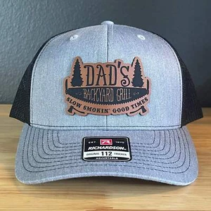 Dad's Backyard Grill BBQ Patch SnapBack Trucker Hat - Picture 1 of 7