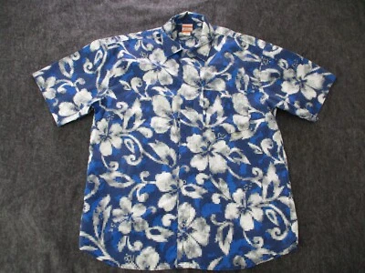 Vintage No Fear Shirt Mens Medium Digital Camo Blue Short Sleeve USA Hibiscus - Image 1 of 4