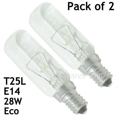 2 x Oven Cooker Hood Extractor Vent LAMP LIGHT BULB SES E14 T25 240V 40W  - Image 1 of 4