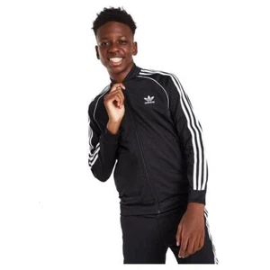Adidas Originals Boy's Superstar Track Jacket Classic Athletic Top Black XL - Picture 1 of 8