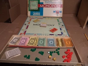  Vintage 1961 Monopoly Board Game   "Some missing parts" - Picture 1 of 5