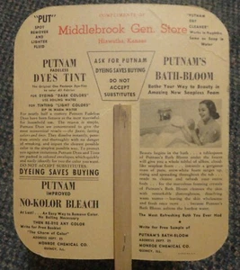 1940 Hiawatha Kansas Middlebrook General Store Putnam Tintes Anuncio Fanático - Imagen 1 de 3