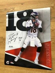 Peyton Manning Denver Broncos Hall of Fame 2021 Poster - Picture 1 of 1