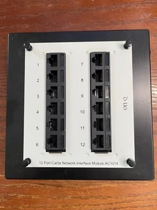 Legrand 12 Port Cat5E Network Interface Module AC1014 No Box Unused - Photo 1/2