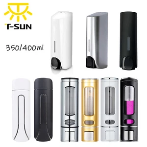 350 400 ml Dispensador de jabón Fijación en pared Dispensador de jabón líquido Montaje en pared Negro - Imagen 1 de 6