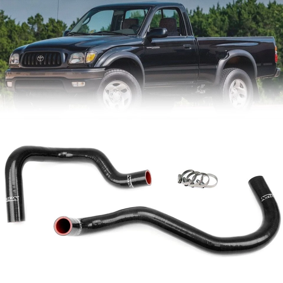 Kit de refrigerante de manguera de radiador de silicona negra HPS para Toyota Tacoma 95-04 2,7 L 4 cilindros Foto 1 de 1