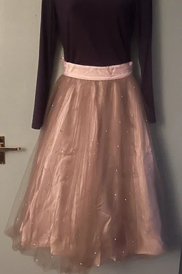 Coast Sparkly Champagne colour skirt size 6 uk - Image 1 of 4
