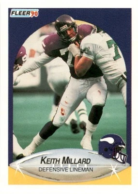 1990 Fleer Keith Millard #105 Minnesota Vikings - Image 1 of 2