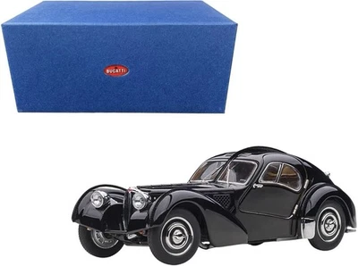 1938 BUGATTI 57SC ATLANTIC W/DISC WHEELS BLACK 1/43 DIECAST MODEL AUTOART 50946 - Image 1 of 4