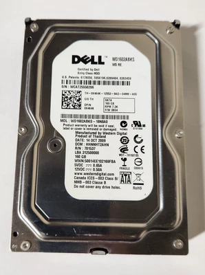 DELL 0X464K 160GB 7.2K 16MB SATA II 3.5'' WD1602ABKS - Image 1 of 2