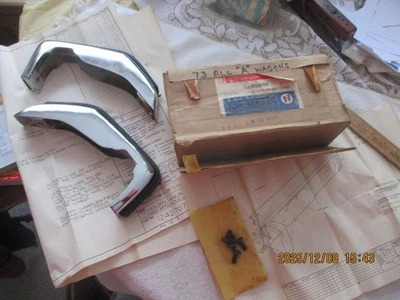 NOS 1973 BUICK CENTURY STATION WAGON REAR BUMPER GUARDS-PART NO. 981895 - Image 1 of 4