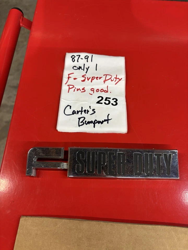 1987-1991 Ford F-SUPER DUTY F450 F550 Fender Badge Emblem Only 1 #253 - Image 1 of 1