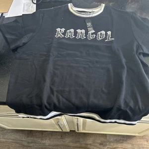 Kangol Crewneck Short Sleeve, Size Xl, Black And Gray - Picture 1 of 3