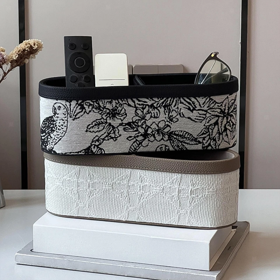 Remote Control Holder 2 Compartments Modern Multipurpose Desk Organizer for - Image 1 of 1