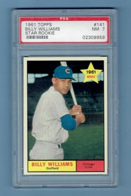 Billy Williams 1961 Topps #141 Rookie PSA 7 RC Chicago Cubs Foto 1 de 2