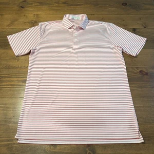 Camisa Polo Holderness & Bourne Para Hombre Grande Ajuste A Medida Naranja Rosa Blanco Rayas - Imagen 1 de 6