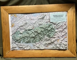 GREAT SMOKY MOUNTAINS NATIONAL PARK RAISED RELIEF MAP ** 1983 HUBBARD SCIENTIFIC - Picture 1 of 3