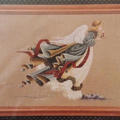 1989 Lavender and Lace Angel of Light Cross Stitch pattern UNUSED in package - Image 1 of 4