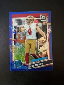 2023 Donruss Optic Rated Rookie Jake Moody RC Blue Glitter Prizm #289 49ers SSP - Picture 1 of 2