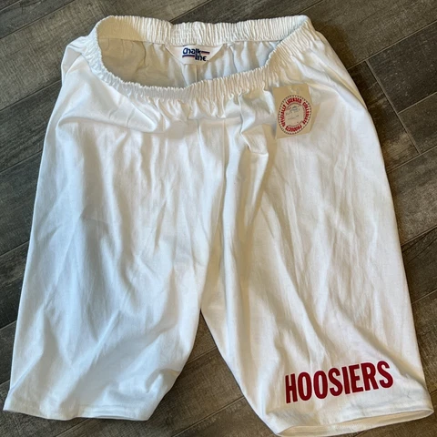VTG 80s Chalk Line Indiana Hoosiers Basketball Shorts White Made in USA L *NWT* Cover