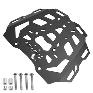 BLACK ALUMINUM TOP RACK CARRIER LUGGAGE PLATE FOR HUSQVARNA NORDEN 901 2021-2024 - Picture 1 of 7