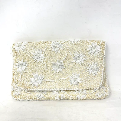 Cartera sin asas bordada con cuentas DeLill de noche lentejuelas vintage perlas Rockabilly Foto 1 de 4