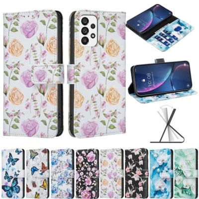 Butterfly Flower Wallet Phone Case for OPPO Reno 13F 11F A58 A98 A78 Realme C75 - Image 1 of 4