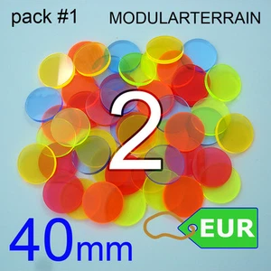 2x 40mm Round Base 3mm Color Fluor Acrylic Socle War Hammer 40k Infinity AOS - Imagen 1 de 7