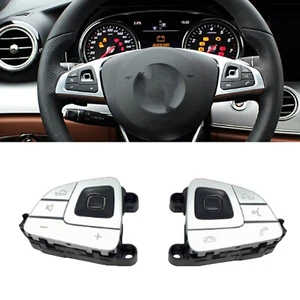 Juego de botones de interruptor de volante para Benz Clase E W213 W238 2016-18 2017 plateado - Imagen 1 de 6