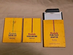 4x5 Kodak Film Packs, Verichrome, Super XX, Plus X Pan Pro - Picture 1 of 12