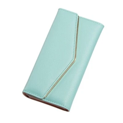 Women's Leather Long Wallet Credit Card Holder Mobile Phone Bag Purse Handbag US - Image 1 of 4