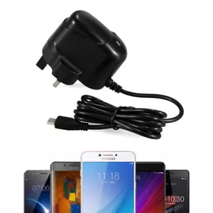 1 AMP Micro USB Charger UK Mains Wall Plug Adapter 3Pin for Android Phones - Picture 1 of 5