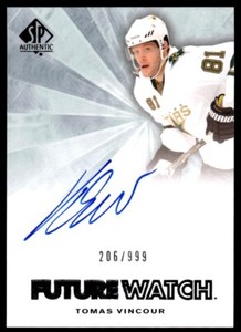 2011-12 SP AUTHENTIC FUTURE WATCH AUTO Tomas Vincour Rookie Auto 206/999 Dallas