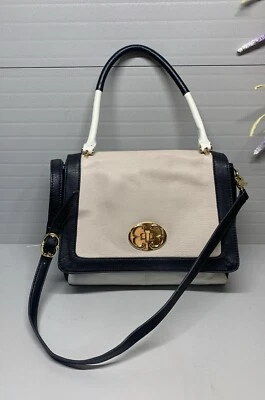 Emma Fox Tri-tone Leather Convertible Shoulder Hand bag Adjustable Strap-Medium - Image 1 of 4