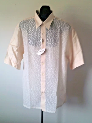 Camisa de lino vintage para hombre SEXY TRANSPARENTE frontal SAVOIA colección L Canadá Foto 1 de 4