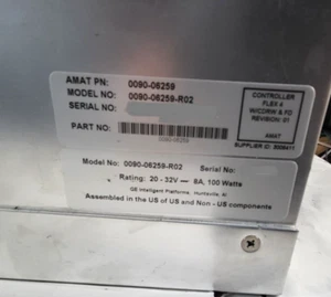 AMAT 0090-06259 / GE INTELLIGENT 0090-06259-R02 WAFER LOAD CONTROL CHASSIS - Imagen 1 de 5