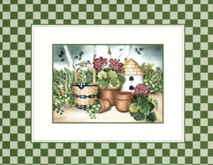 Tarjetas de notas en blanco Spring Gardener Birdhouse Garden Laurie Korsgaden - conjunto de 3 - Imagen 1 de 2
