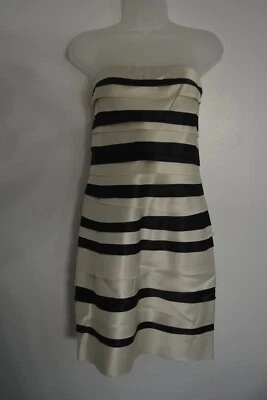 BCBGMaxazria, Dress, Cream & Black Layered, Size 10 - Image 1 of 4