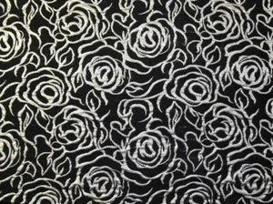 Minerva Metallic Woven Brocade Fabric Black & Gold - per metre - Picture 1 of 6