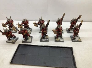 Warhammer Fantasy- Khorne BLOODLETTERS OOP metal models 10x painted #MS3 - Picture 1 of 6