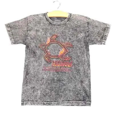 Vintage Hawaiian Lava Honu Turtle Graphic T-Shirt Boys Large Gray Dyed Acid Wash - Image 1 of 4