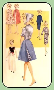 111/2" MODA Muñeca Ropa Vestido Abrigo Bufanda + Patrón Butterick 6965 ORIGINAL - Imagen 1 de 3