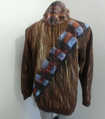 Star Wars Chewbacca Chewie Hoodie Hooded Sweatshirt Cosplay Size L - Image 1 of 4
